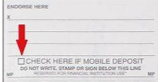 Image of back of check for deposit